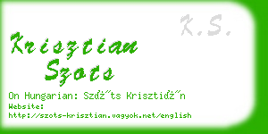 krisztian szots business card